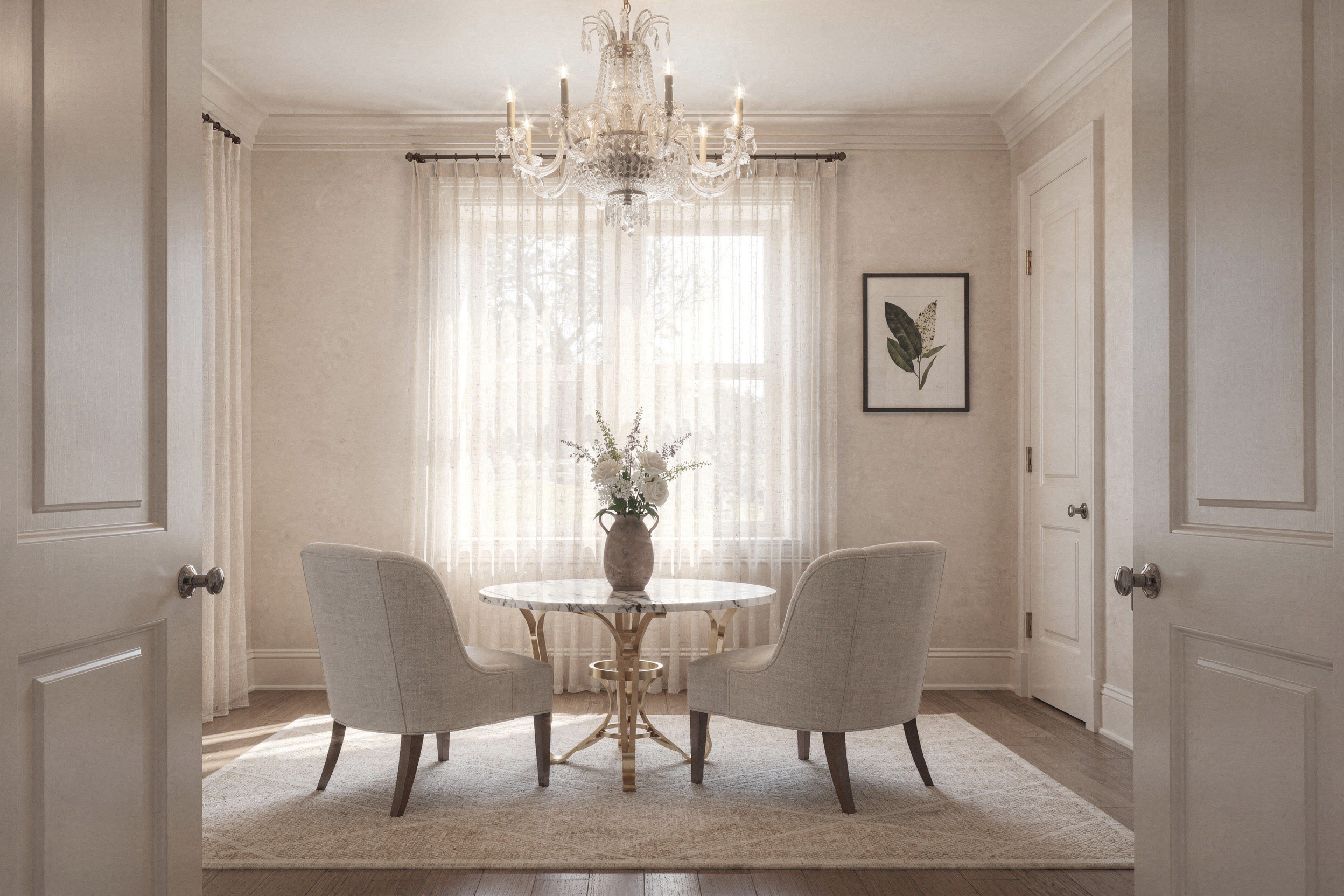 Damson Parlor: Silk White Sitting Room