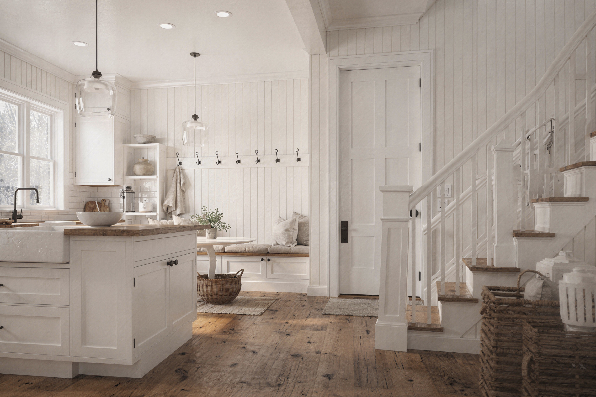 Farm Sink Blue: Entry & Foyer