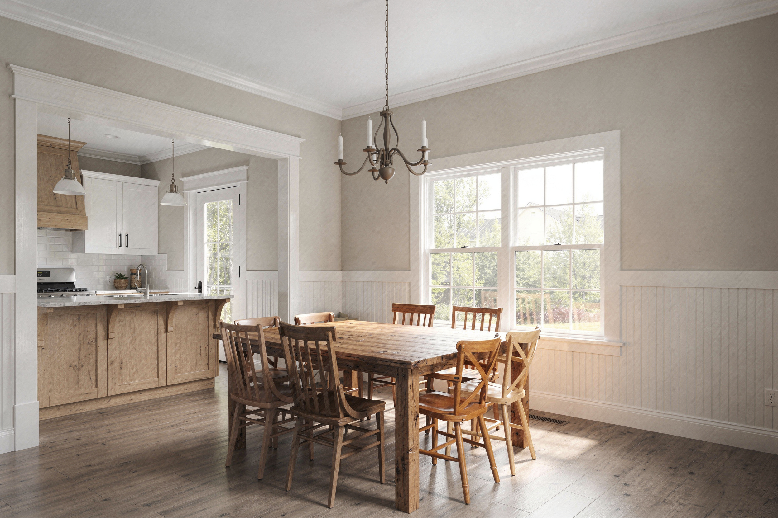 Farm Sink Blue: Dining Room