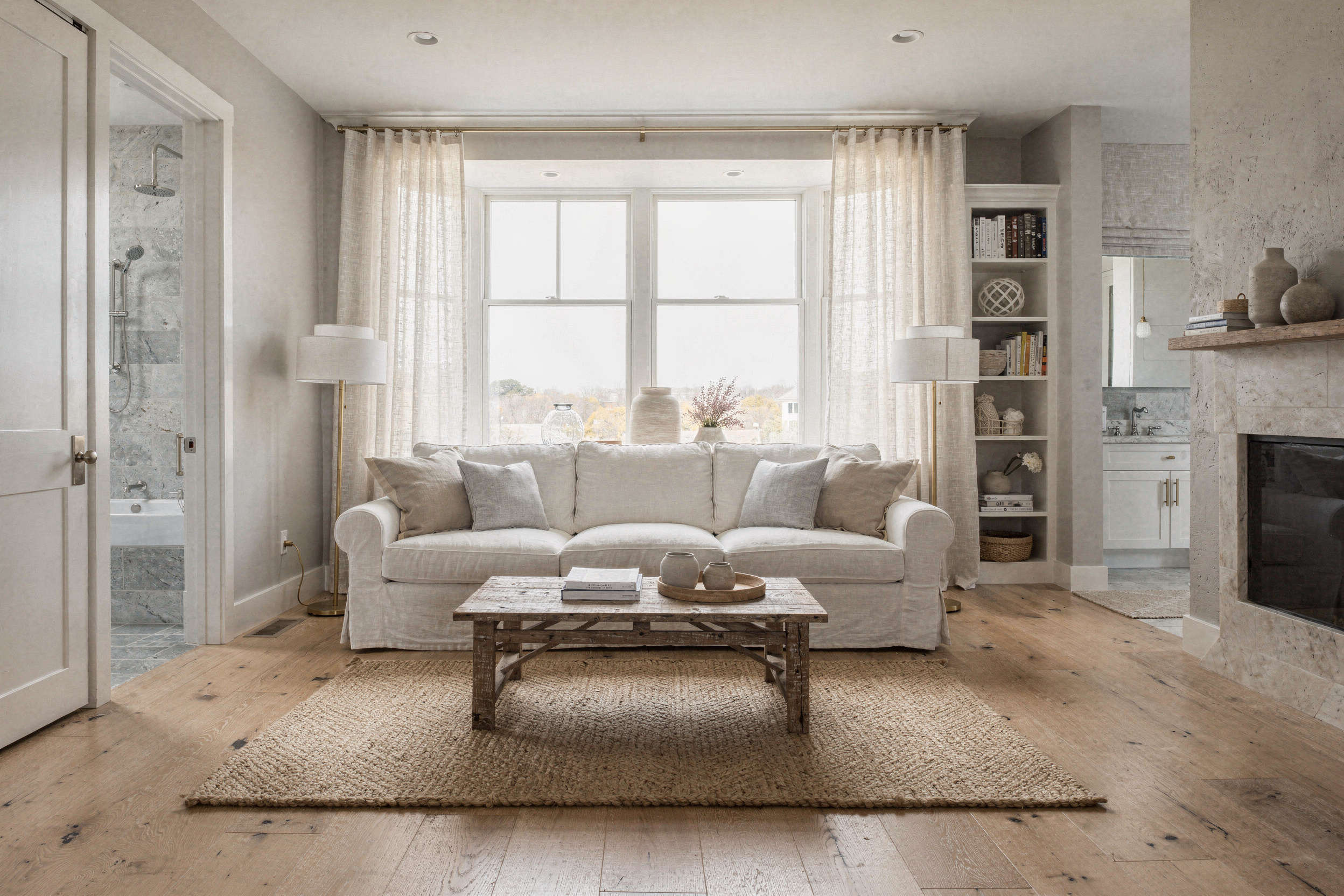 Flax and Powder: Living Room