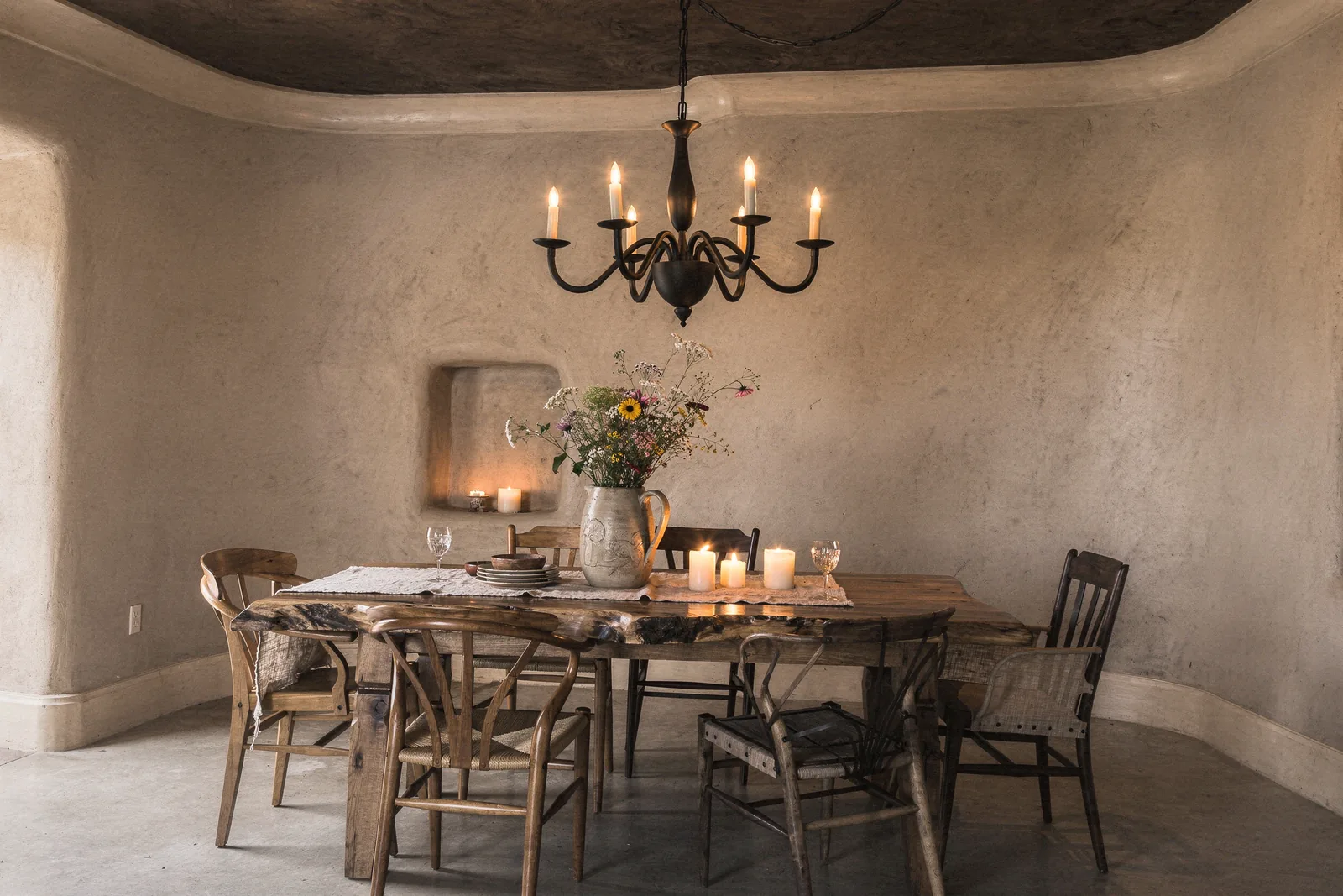 Dark Olive Study: The dining room