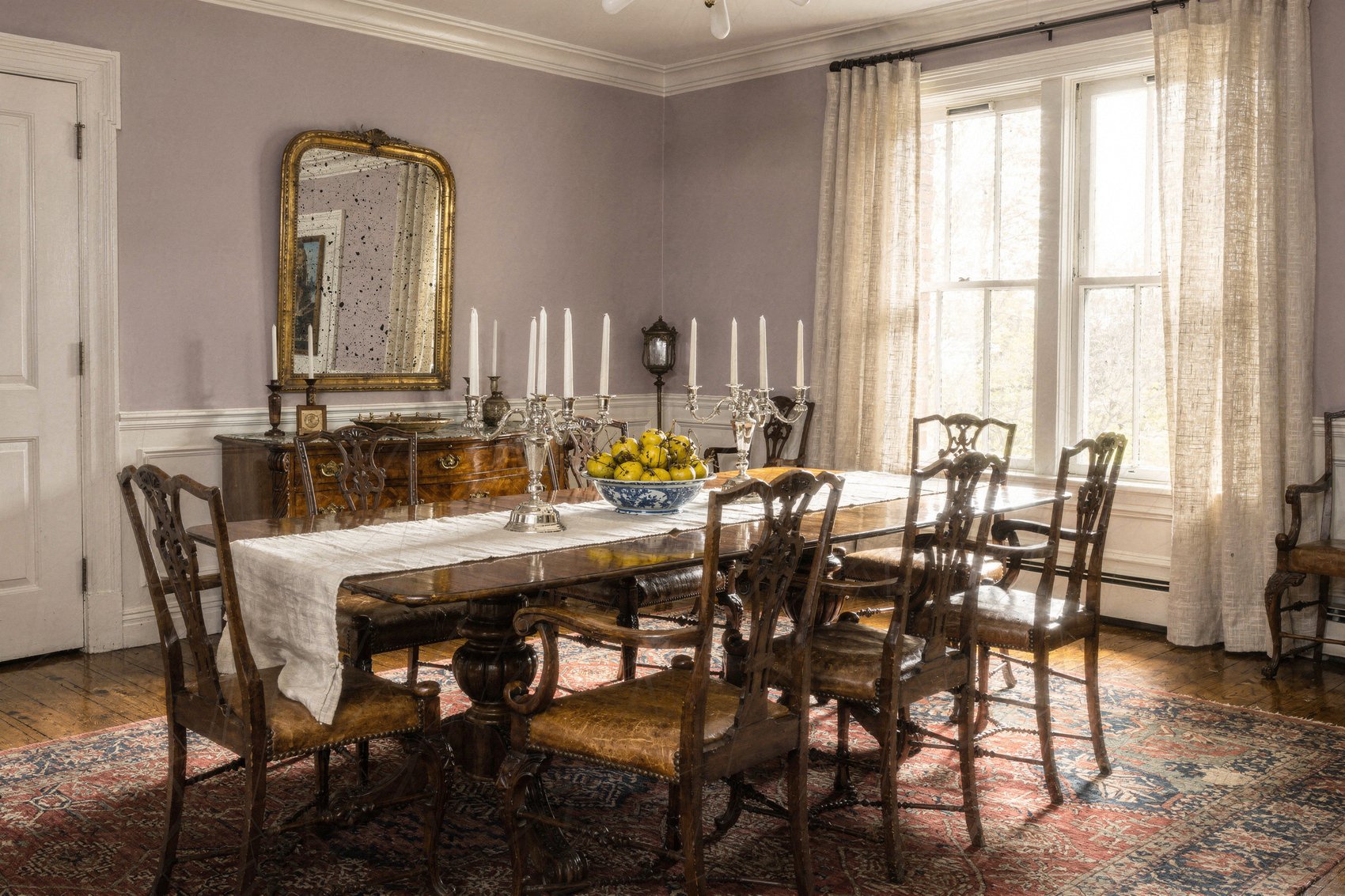 Oxblood Library: Dining Room
