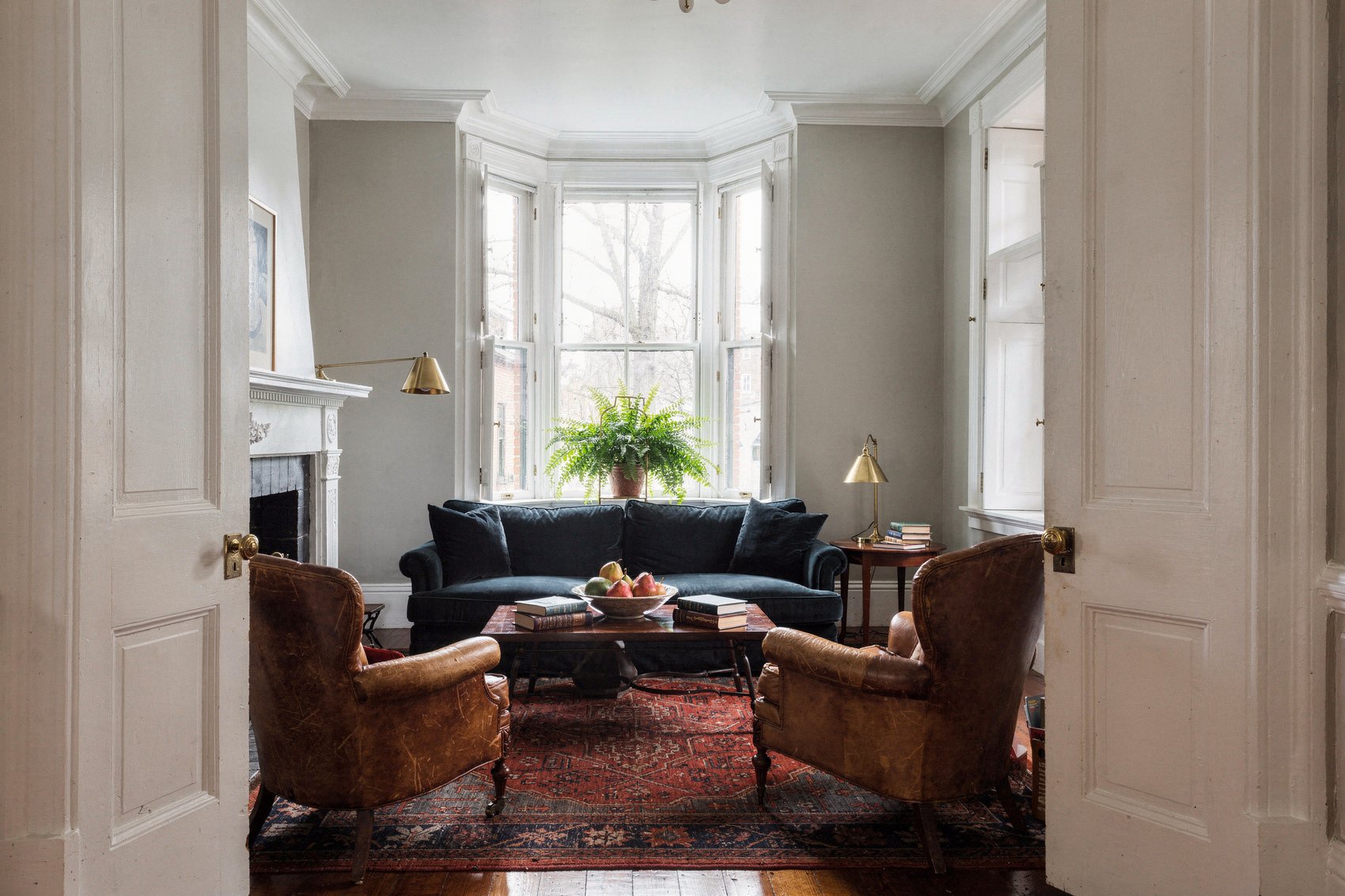 Oxblood Library: Living Room