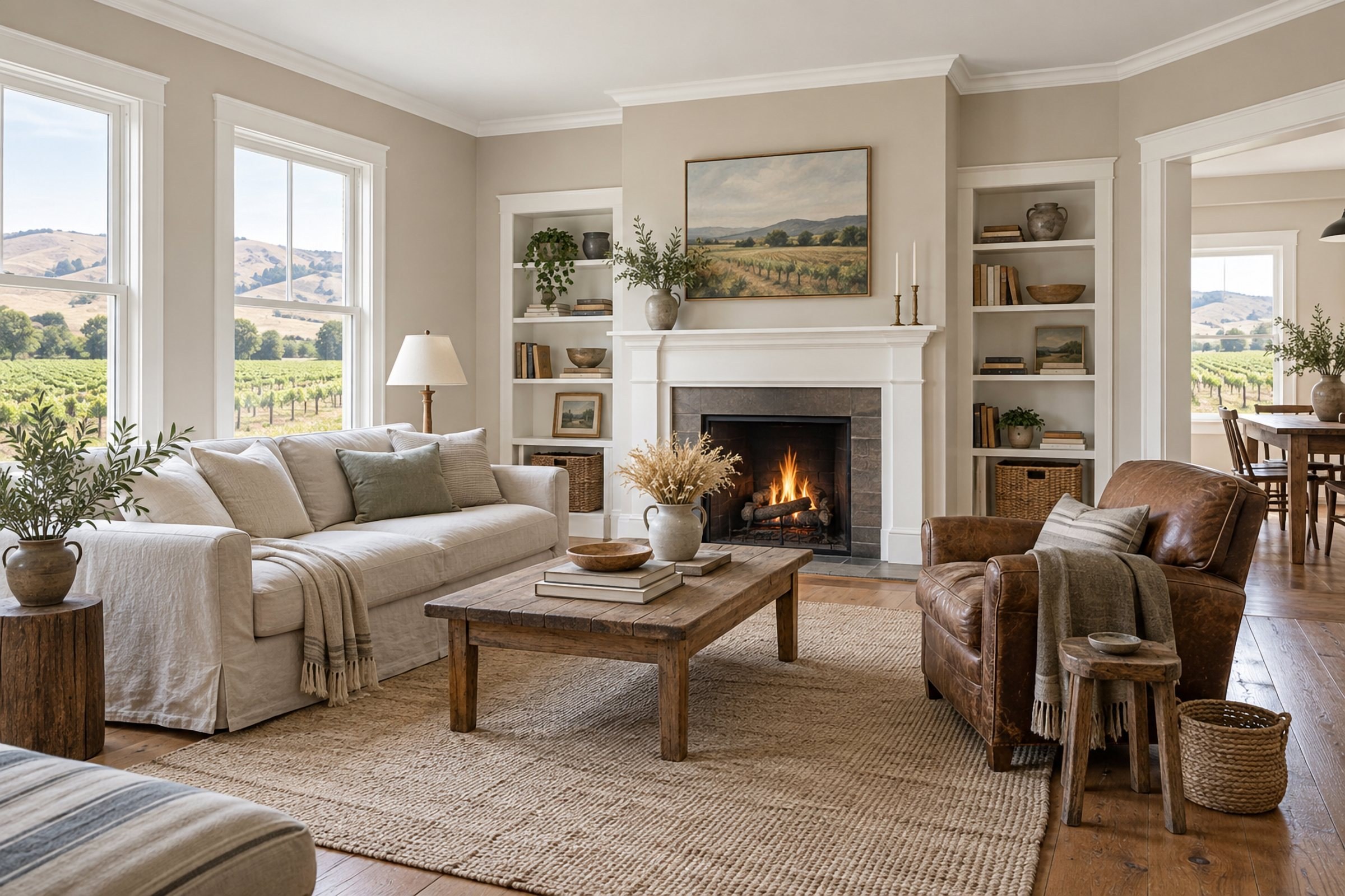 Warm Neutrals: Living Room